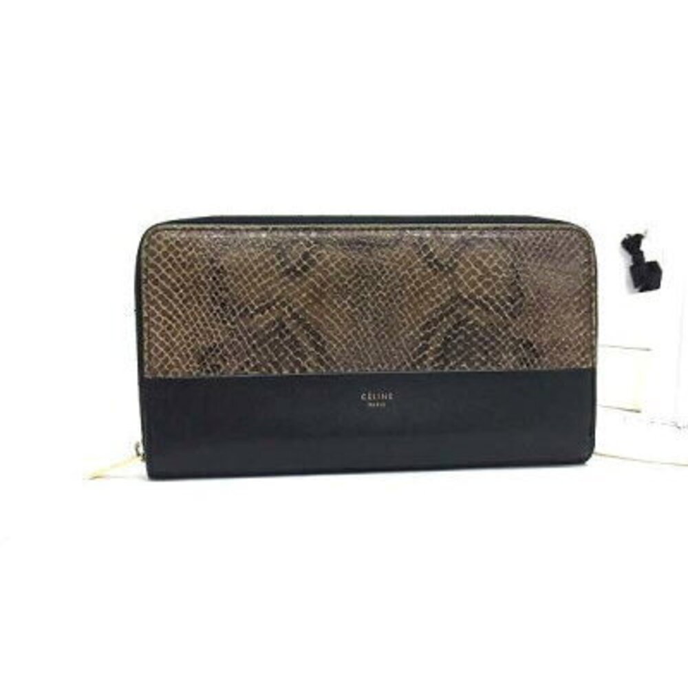 Celine Zipped Multi Function Wallet Black Brown Z… - image 1